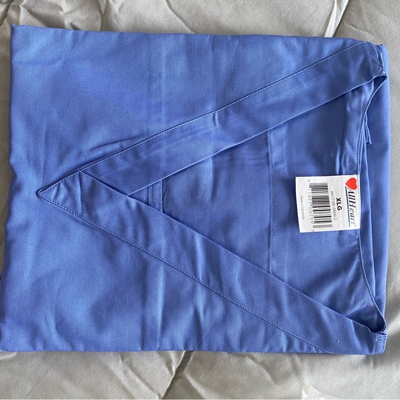 Allheart Mens Scrubs Basics Size XL Baby Blue Top - Picture 3 of 6